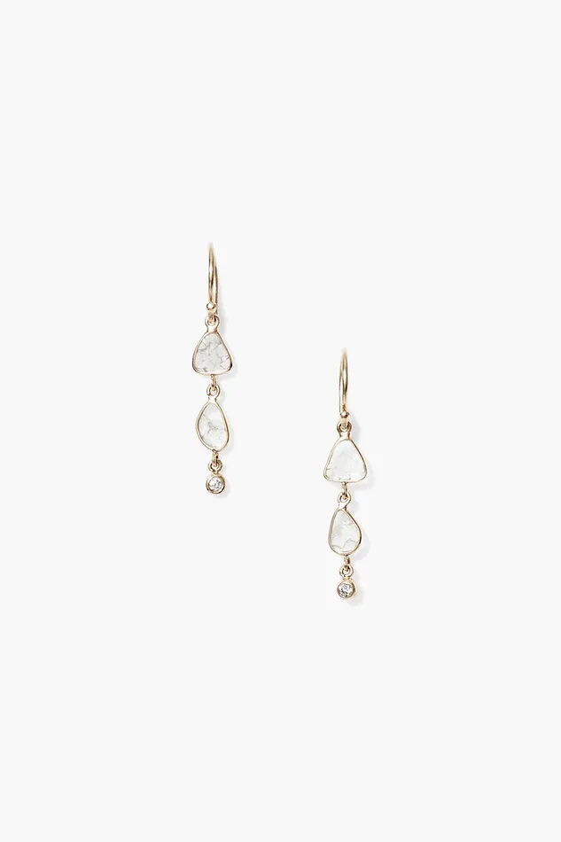 14k Annalise Tiered Diamond Earrings Yellow Gold Women Chan Luu Earrings