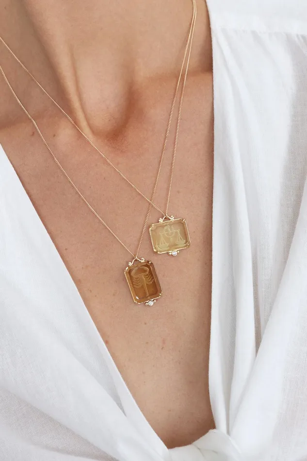 14k Gemini Zodiac Necklace Women Chan Luu 14k Fine