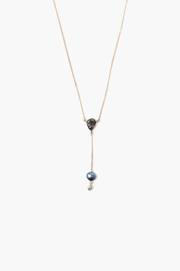 14k Sloane Lariat Necklace Peacock Pearl Women Chan Luu Necklaces
