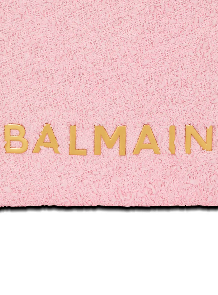 1945 Soft Tweed Tote Bag Pink Women Balmain Shoulder Bags