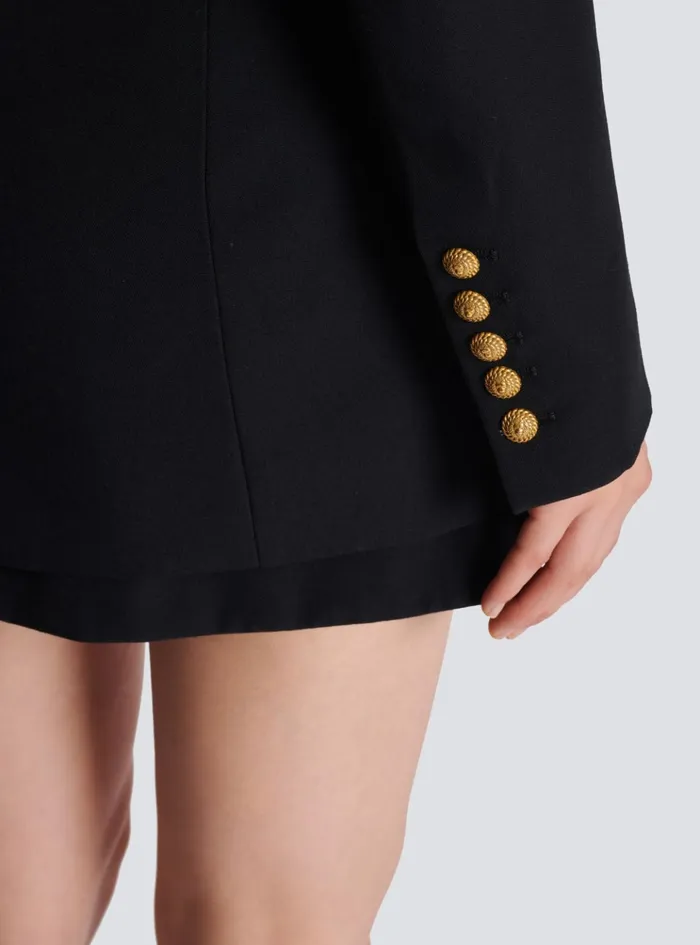 2button Cinchedwaist Jacket Black Women Balmain Jackets And Blazers