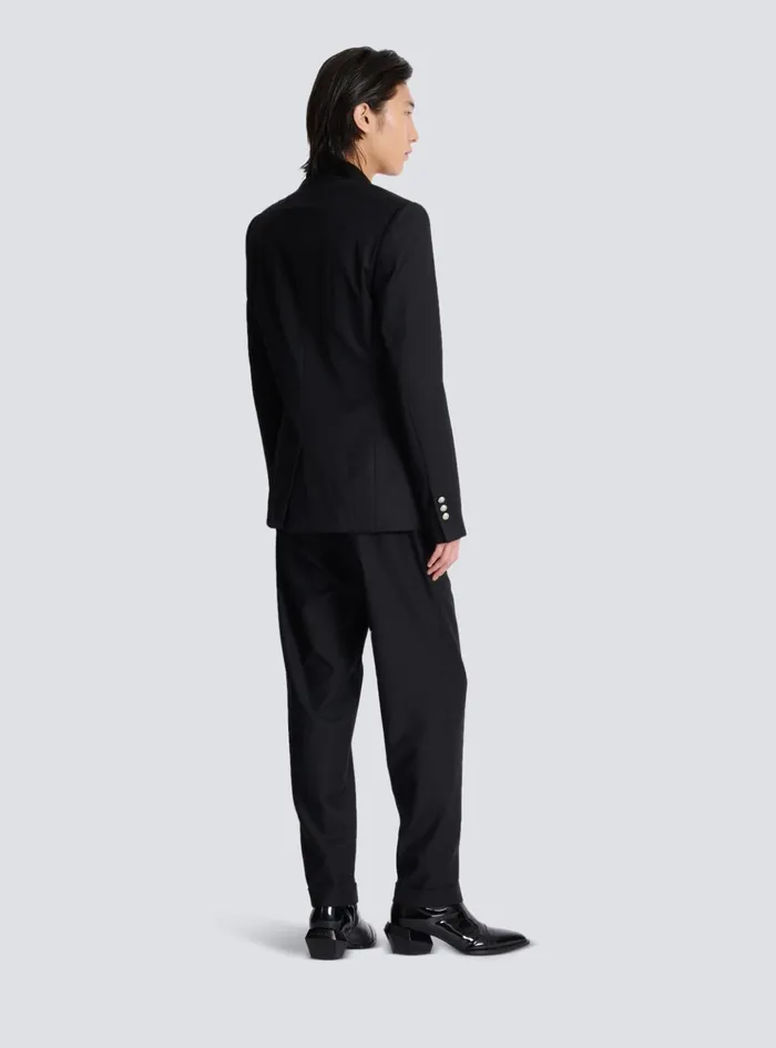2button Wool Jacket Black Men Balmain Jackets And Blazers