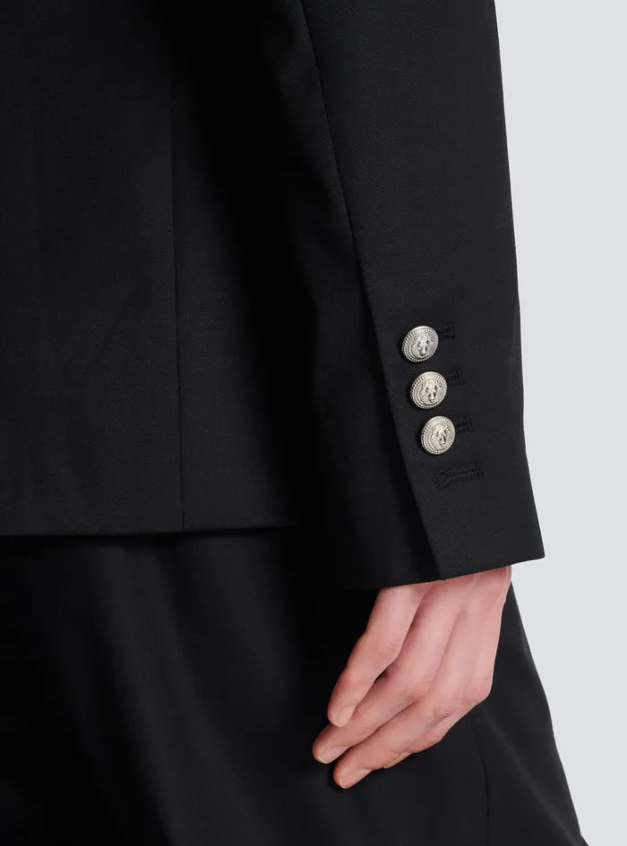 2button Wool Jacket Black Men Balmain Jackets And Blazers