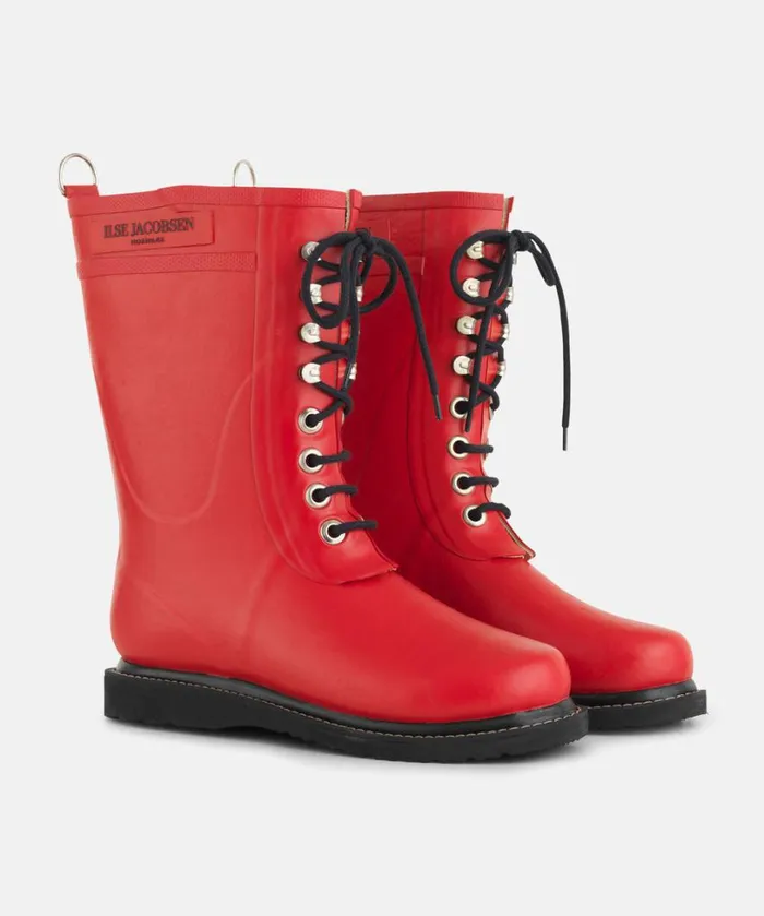 34 Rubber Boots 8211 Deep Red Rainboots Ilse Jacobsen Rainboots Medium