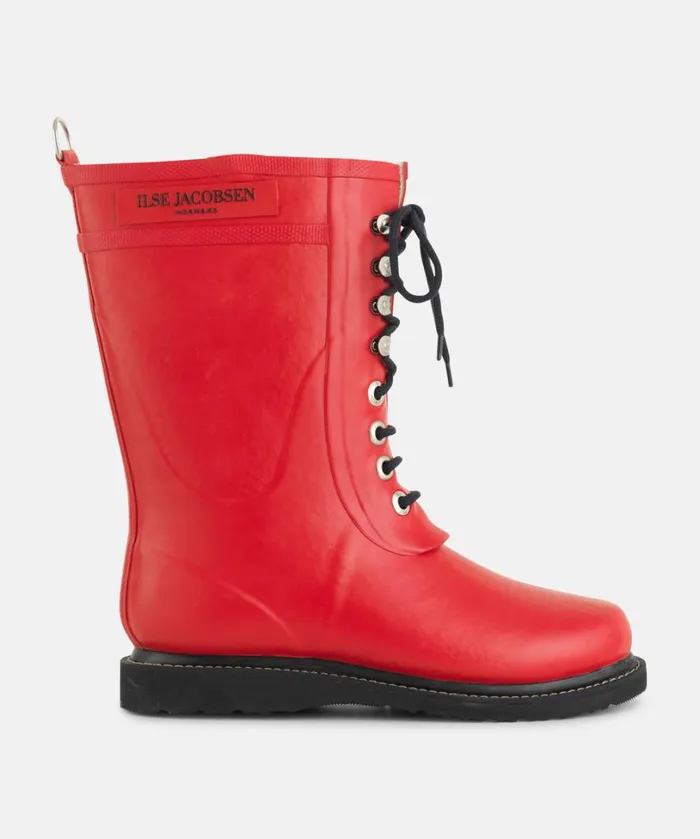 34 Rubber Boots 8211 Deep Red Rainboots Ilse Jacobsen Rainboots Medium