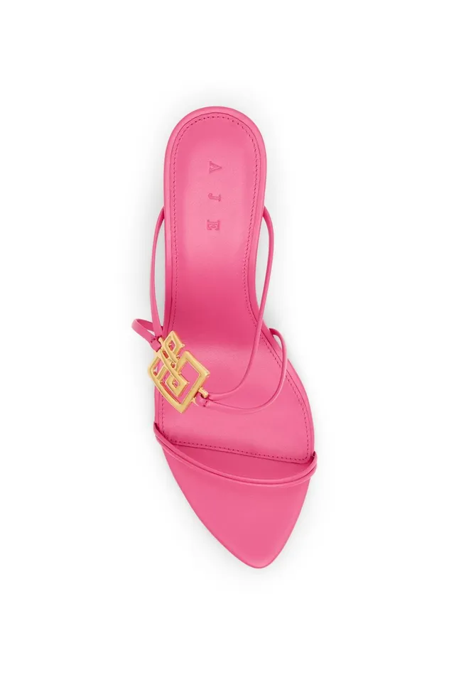 Acacia Strappy Mule Brilliant Pink Women Aje Shoes