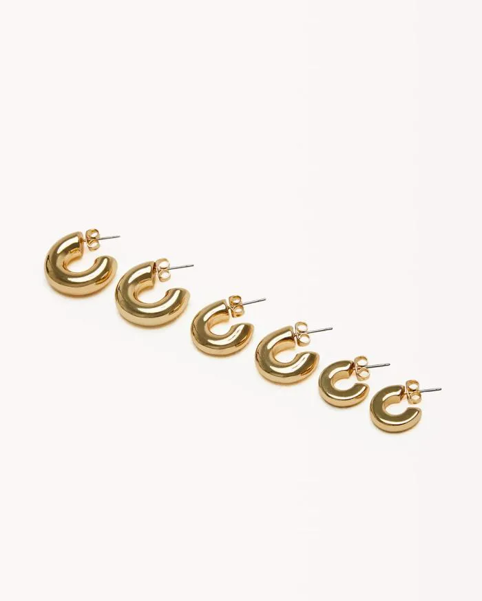 Accessories Billini Jewellery FRIDA GOLD PLATED EARRING PACK GOLD PLATED 18K