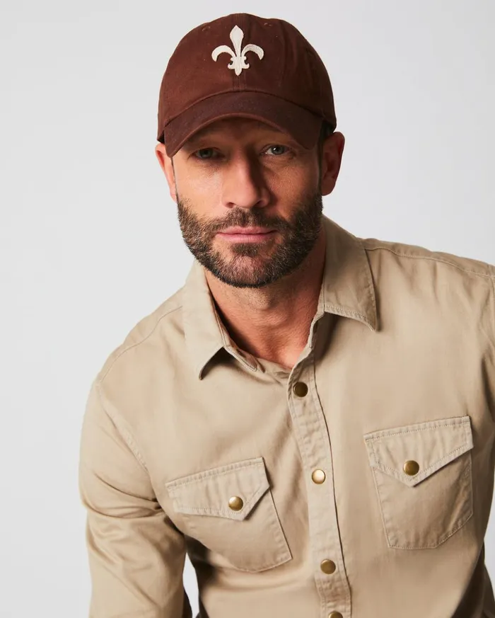 Accessories Men Billy Reid Fleur De Lis Cap Billys Brown