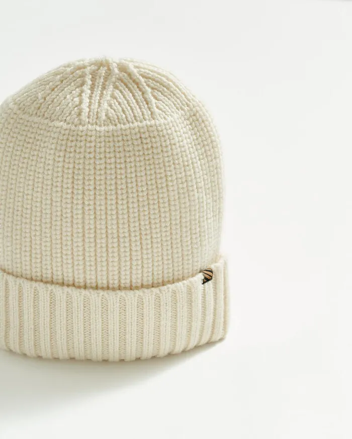 Accessories Men Billy Reid Wool Ribbon Beanie Natural