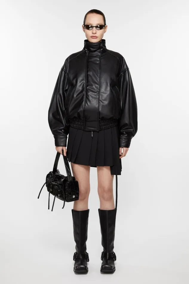 Acne Studios Bomber Jacket Black Women Outerwear