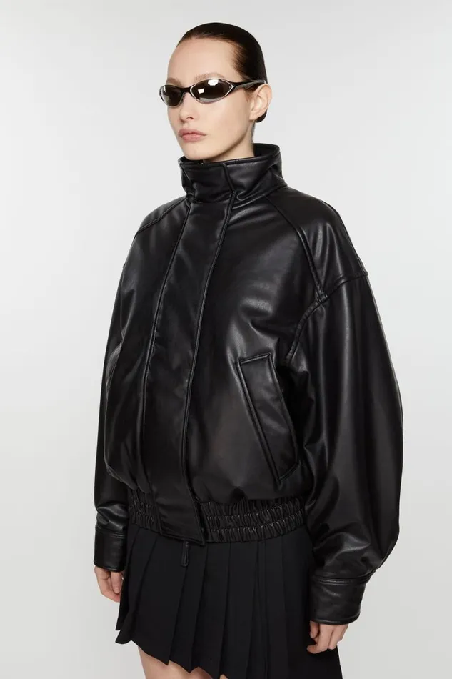 Acne Studios Bomber Jacket Black Women Outerwear