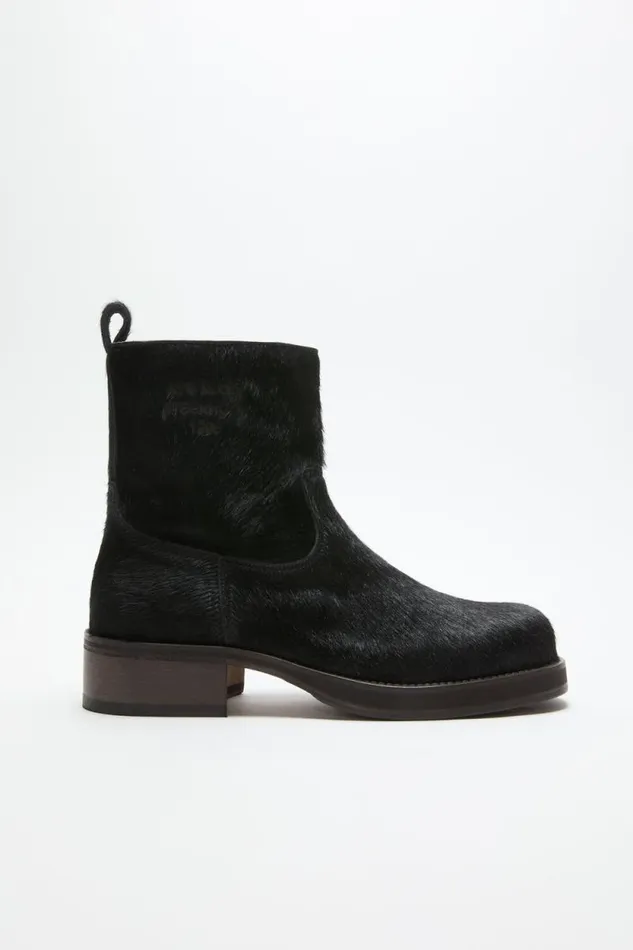 Acne Studios Brushed Leather Boots Black Men Shoes