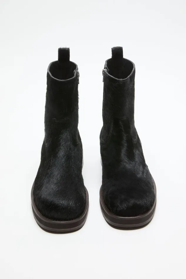 Acne Studios Brushed Leather Boots Black Men Shoes Acne Studios Brushed Leather Boots Black Men Shoes