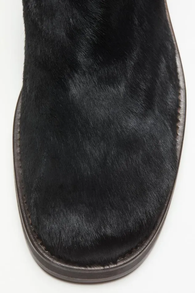 Acne Studios Brushed Leather Boots Black Men Shoes Acne Studios Brushed Leather Boots Black Men Shoes