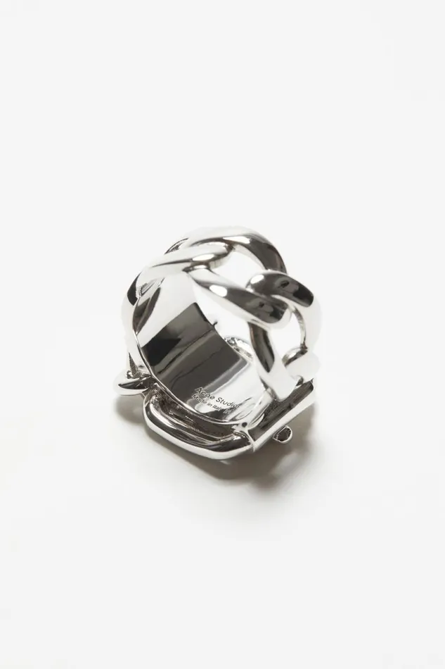 Acne Studios Buckle Ring Silver Women Jewellery