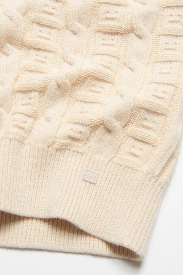 Acne Studios Cable Wool Sleeveless Jumper Oatmeal Melange Men Knitwear