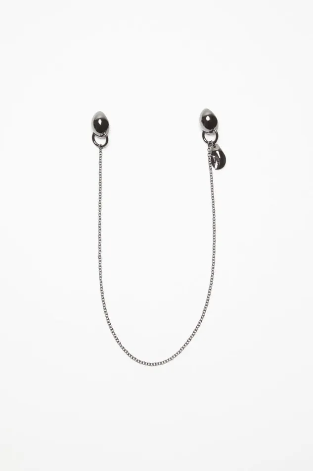 Acne Studios Chain Earrings Black Women Jewellery