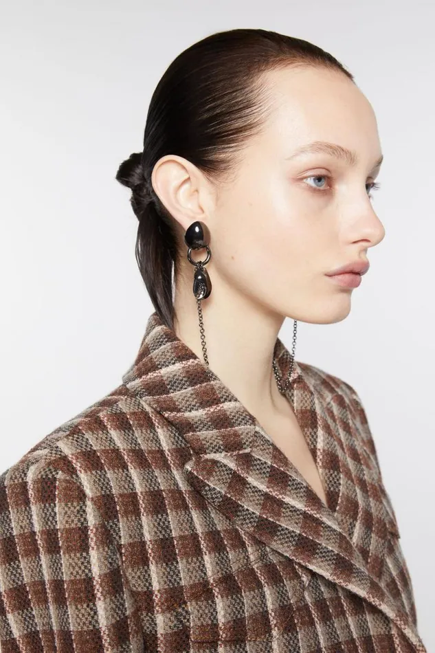 Acne Studios Chain Earrings Black Women Jewellery Acne Studios Chain Earrings Black Women Jewellery