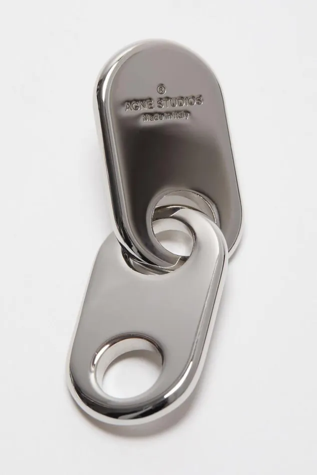 Acne Studios Chain Lock Earring Silver Women Jewellery