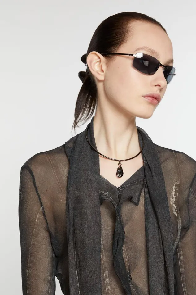 Acne Studios Charm Necklace Black Men Jewellery Acne Studios Charm Necklace Black Men Jewellery