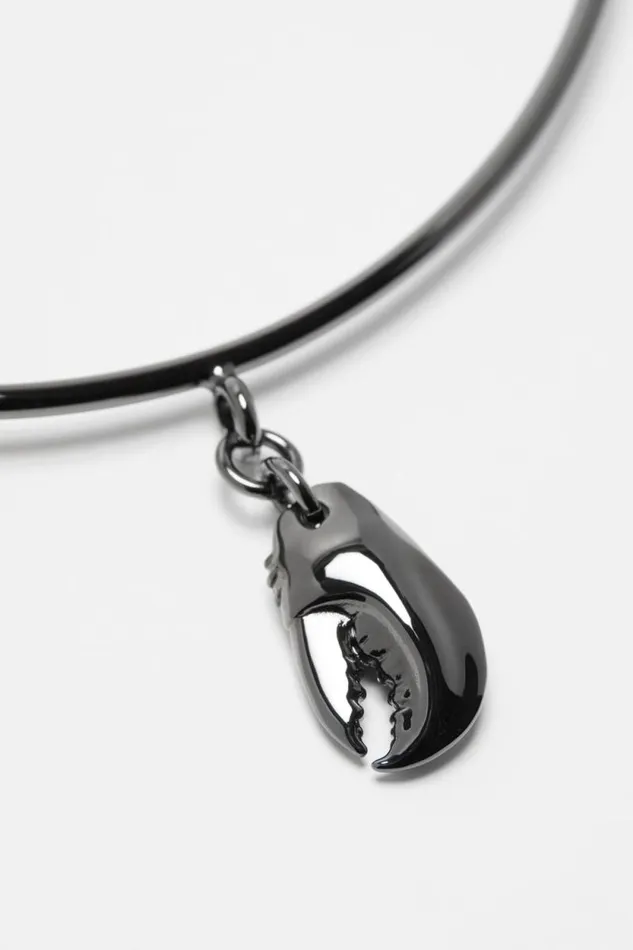 Acne Studios Charm Necklace Black Men Jewellery Acne Studios Charm Necklace Black Men Jewellery