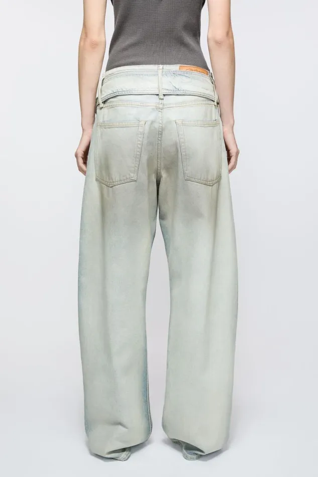 Acne Studios Coated Denim Trousers Pearl Ivory Women Trousers Acne Studios Coated Denim Trousers Pearl Ivory Women Trousers