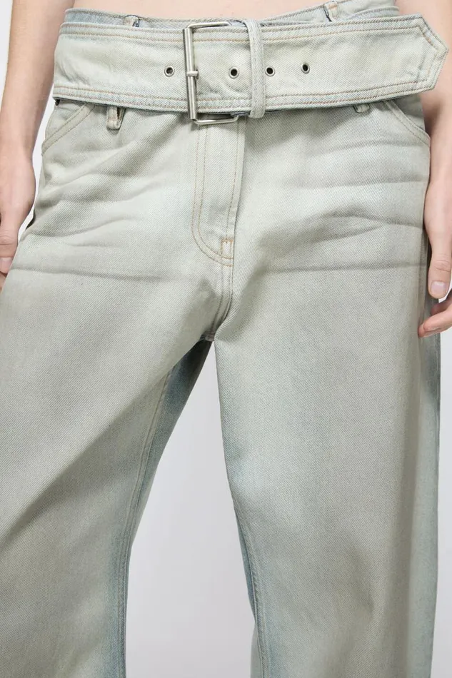 Acne Studios Coated Denim Trousers Pearl Ivory Women Trousers Acne Studios Coated Denim Trousers Pearl Ivory Women Trousers
