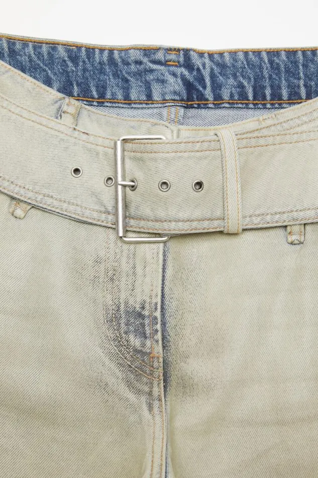 Acne Studios Coated Denim Trousers Pearl Ivory Women Trousers Acne Studios Coated Denim Trousers Pearl Ivory Women Trousers