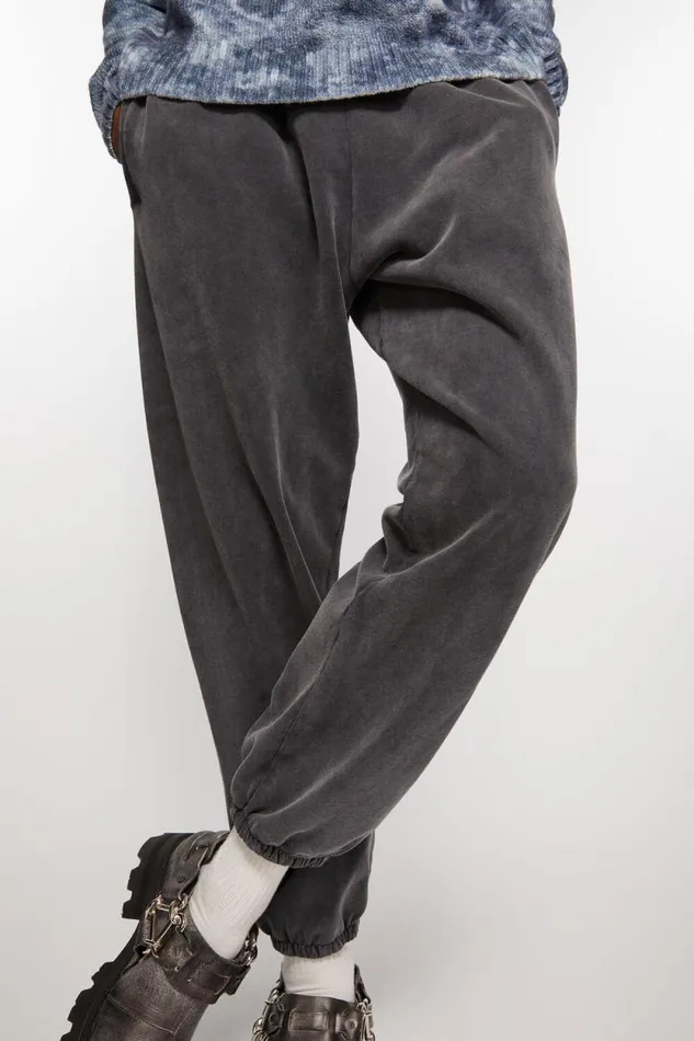 Acne Studios Cotton Sweatpants Faded Black Women Trousers Acne Studios Cotton Sweatpants Faded Black Women Trousers