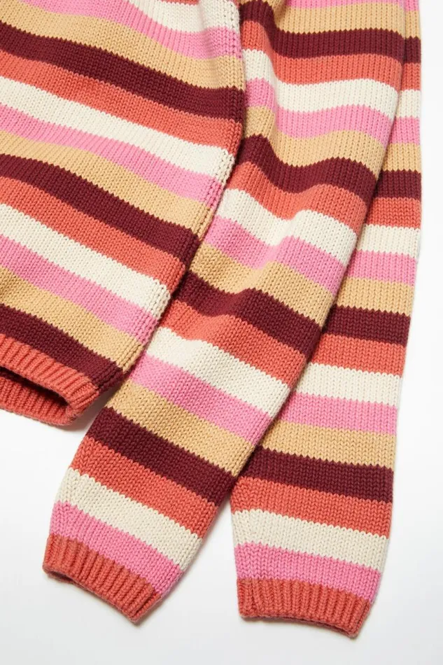 Acne Studios Crew Neck Sweater Rusty Orangemulti Men Knitwear Acne Studios Crew Neck Sweater Rusty Orangemulti Men Knitwear