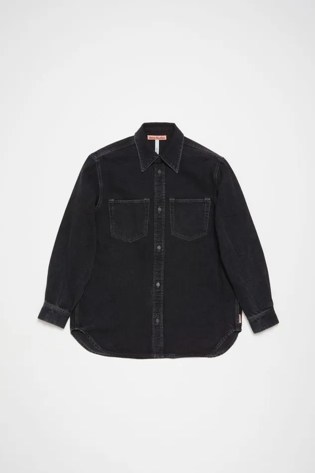 Acne Studios Denim Buttonup Shirt 8211 Relaxed Fit Black Women Shirts and Blouses Acne Studios Denim Buttonup Shirt 8211 Relaxed Fit Black Women Shirts and Blouses