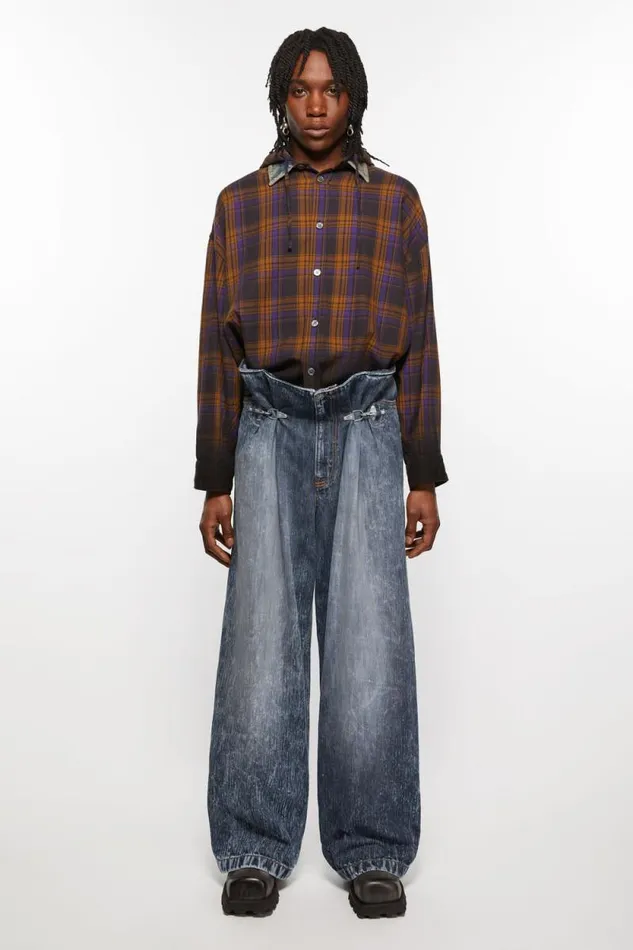 Acne Studios Denim Trousers Stone Grey Men Jeans