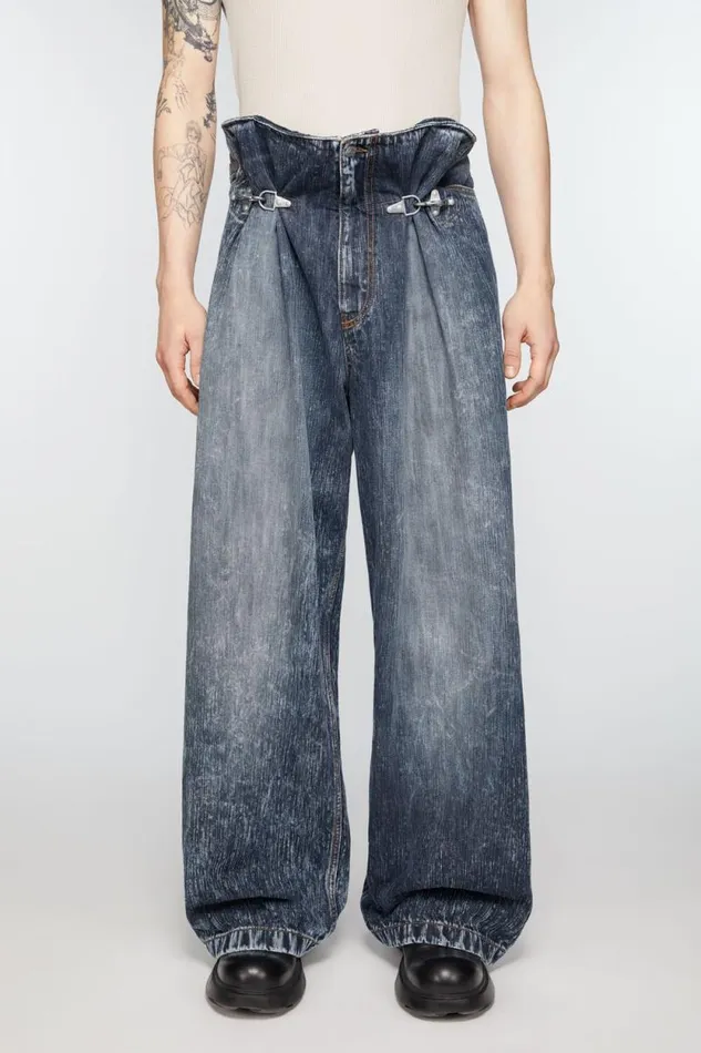 Acne Studios Denim Trousers Stone Grey Men Jeans Acne Studios Denim Trousers Stone Grey Men Jeans