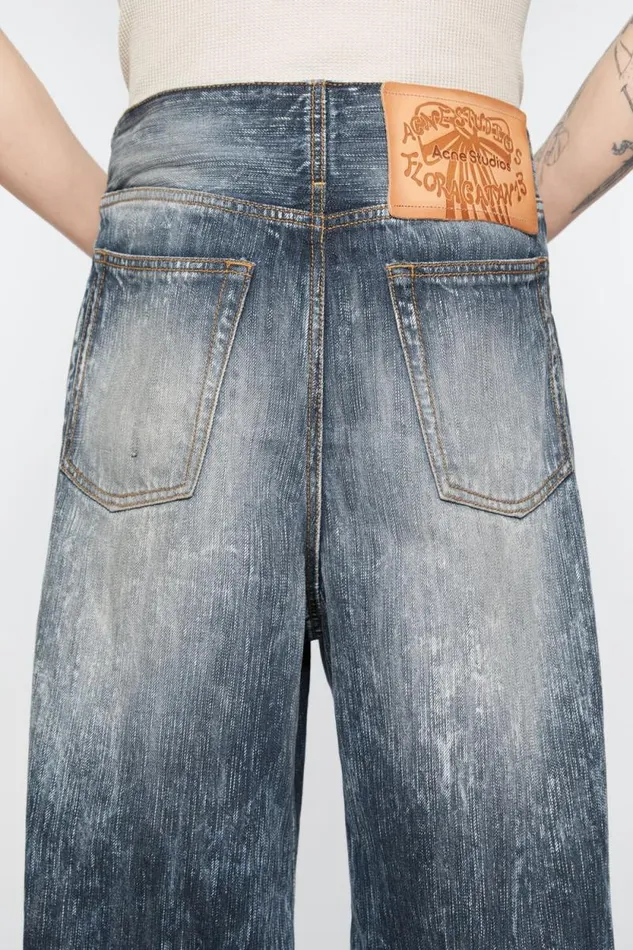 Acne Studios Denim Trousers Stone Grey Men Jeans Acne Studios Denim Trousers Stone Grey Men Jeans