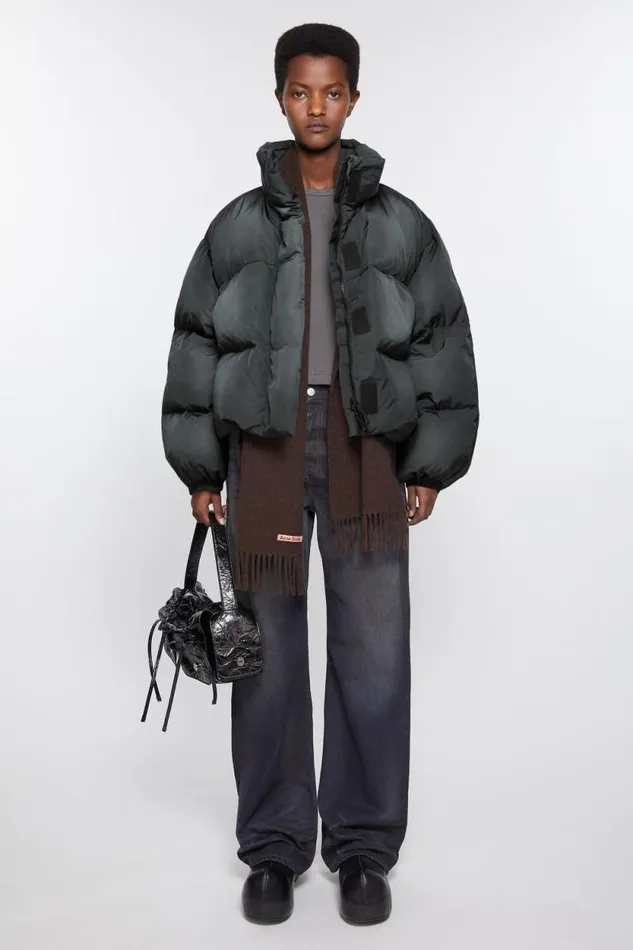 Acne Studios Down Puffer Jacket Anthraciteblack Women Outerwear