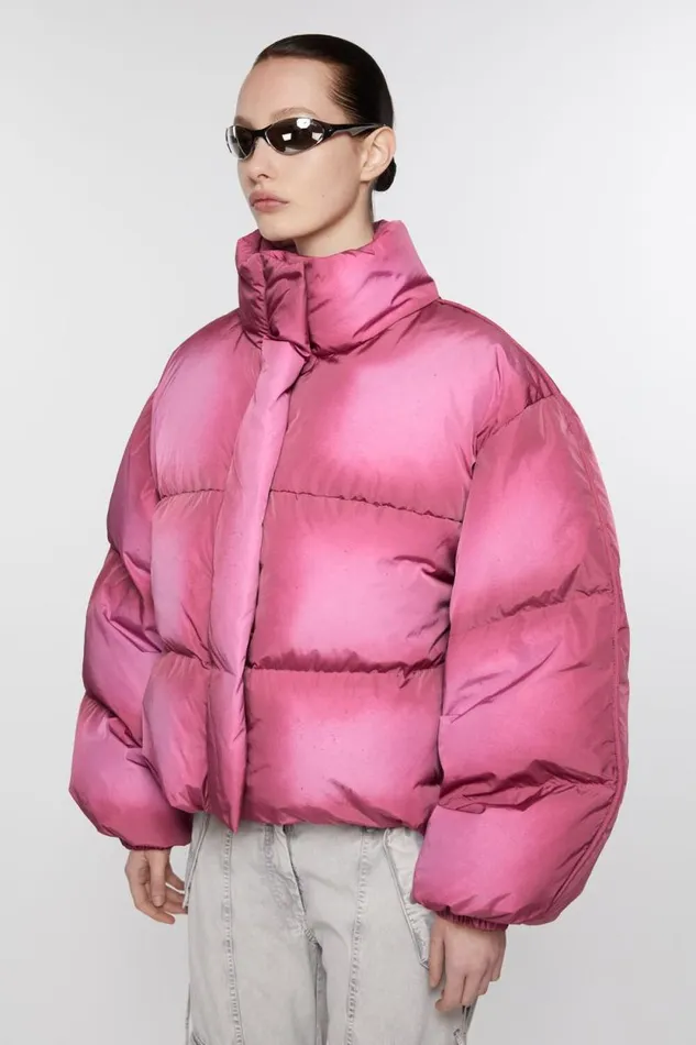 Acne Studios Down Puffer Jacket Tango Pink Women Outerwear Acne Studios Down Puffer Jacket Tango Pink Women Outerwear
