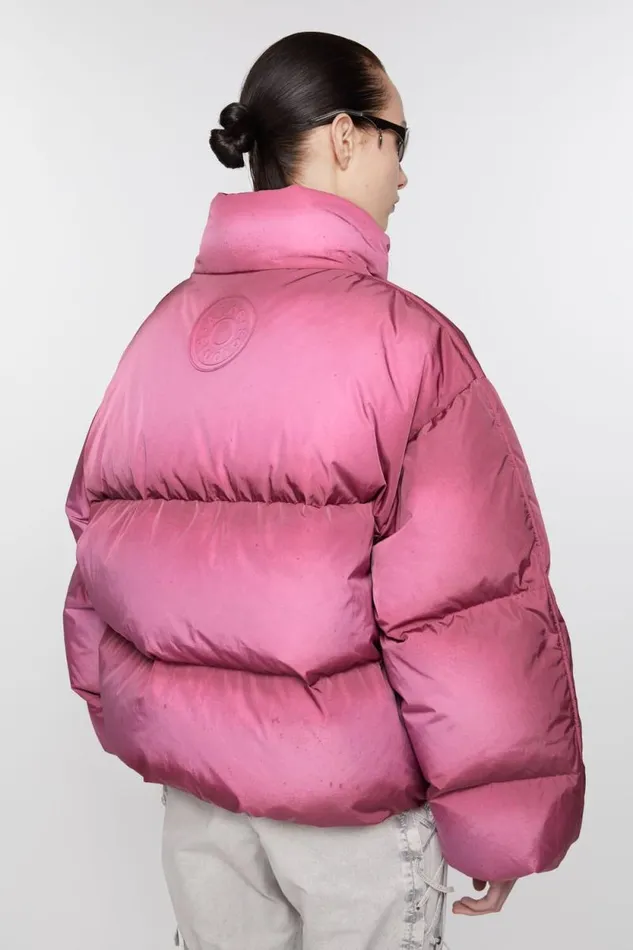 Acne Studios Down Puffer Jacket Tango Pink Women Outerwear Acne Studios Down Puffer Jacket Tango Pink Women Outerwear