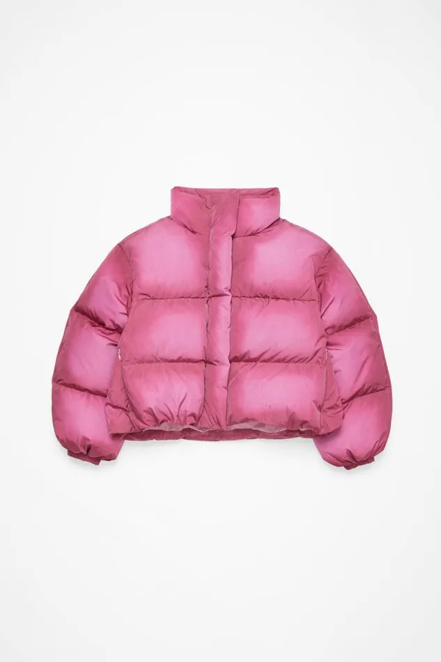 Acne Studios Down Puffer Jacket Tango Pink Women Outerwear Acne Studios Down Puffer Jacket Tango Pink Women Outerwear