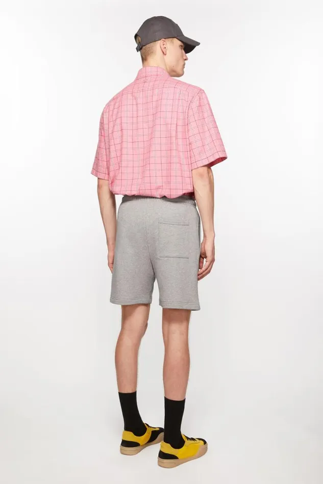 Acne Studios Fleece Shorts Light Grey Melange Women Shorts