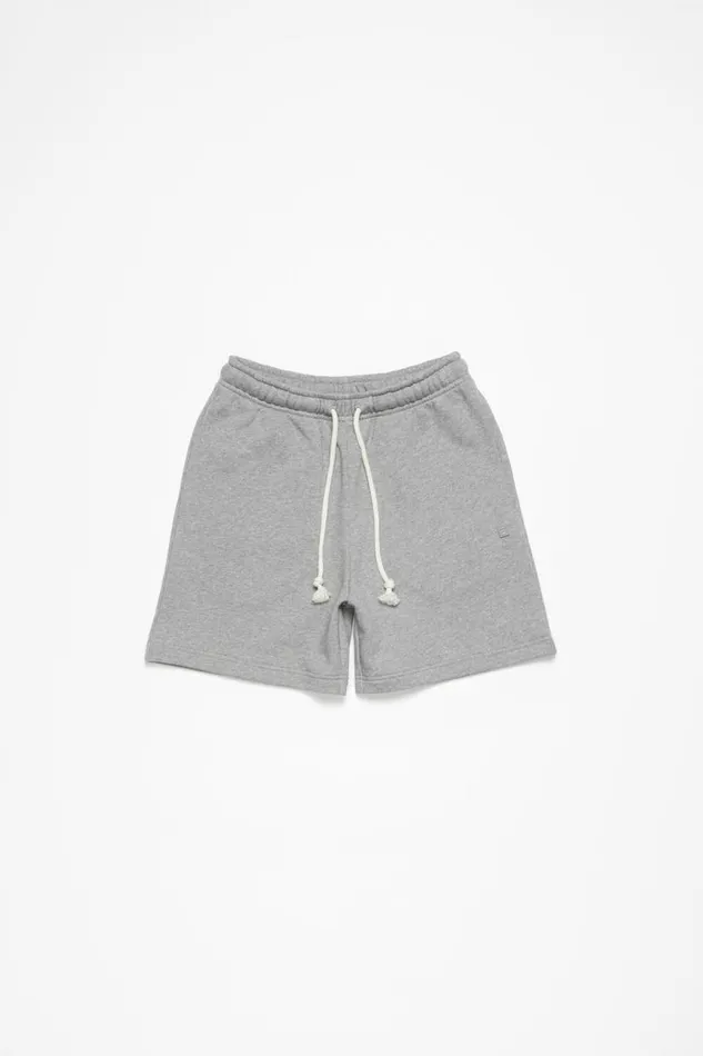 Acne Studios Fleece Shorts Light Grey Melange Women Shorts