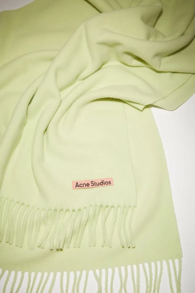 Acne Studios Fringe Wool Scarf 8211 Oversized Pale Green Women Scarves Acne Studios Fringe Wool Scarf 8211 Oversized Pale Green Women Scarves