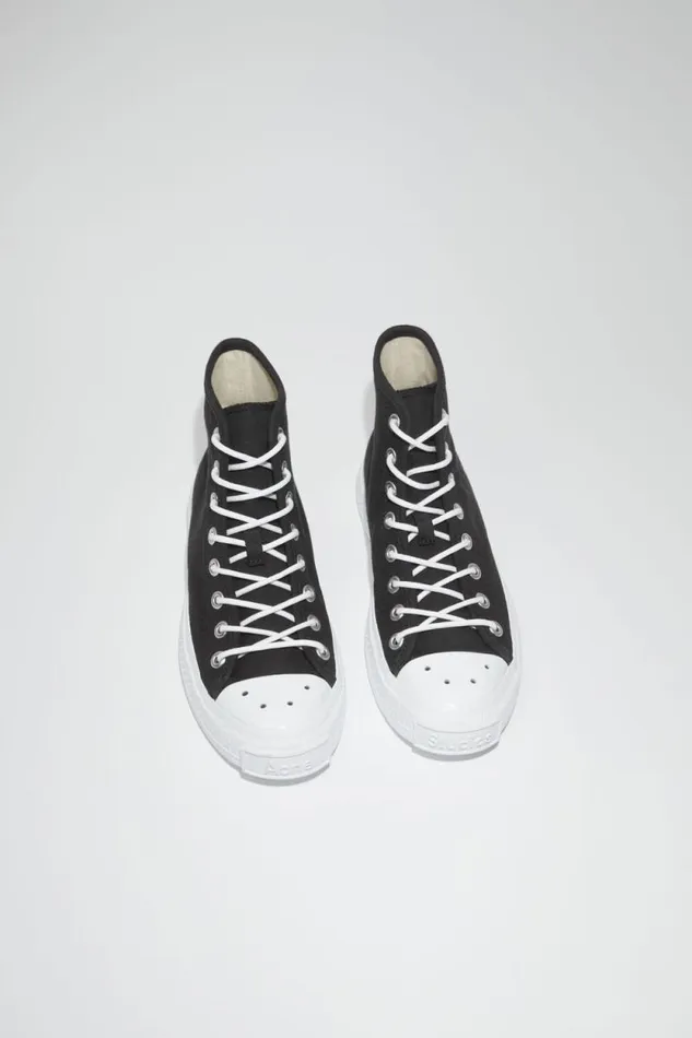 Acne Studios High Top Sneakers Blackoff White Women Shoes Acne Studios High Top Sneakers Blackoff White Women Shoes