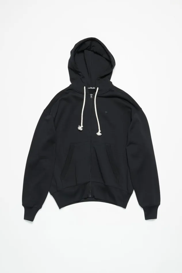 Acne Studios Hooded Zip Sweater Black Men Sweatshirts Acne Studios Hooded Zip Sweater Black Men Sweatshirts