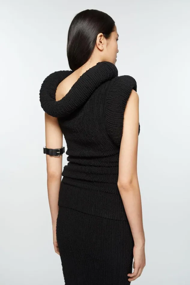 Acne Studios Knit Blouse Black Women Knitwear Acne Studios Knit Blouse Black Women Knitwear