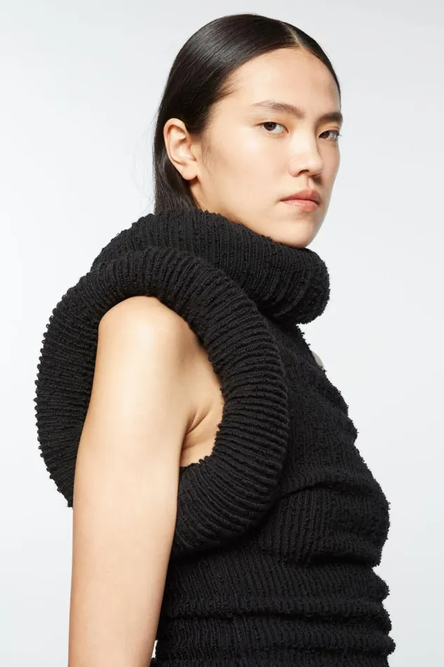 Acne Studios Knit Blouse Black Women Knitwear Acne Studios Knit Blouse Black Women Knitwear