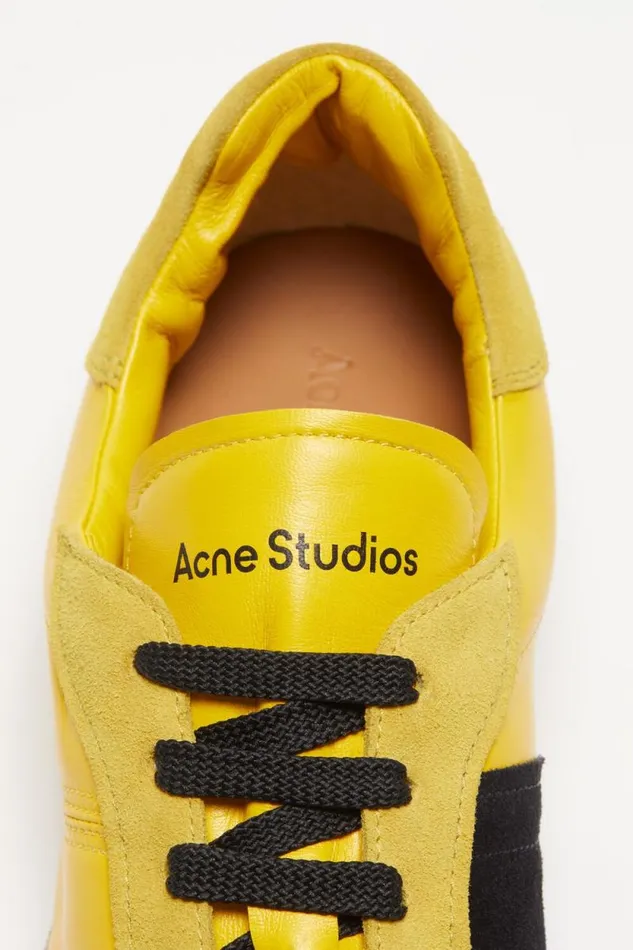 Acne Studios Laceup Sneakers Yellowblack Women Shoes Acne Studios Laceup Sneakers Yellowblack Women Shoes