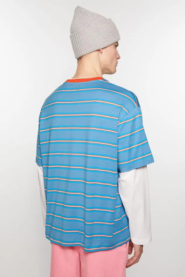 Acne Studios Layered Tshirt Sea Blue Women Tshirts Acne Studios Layered Tshirt Sea Blue Women Tshirts