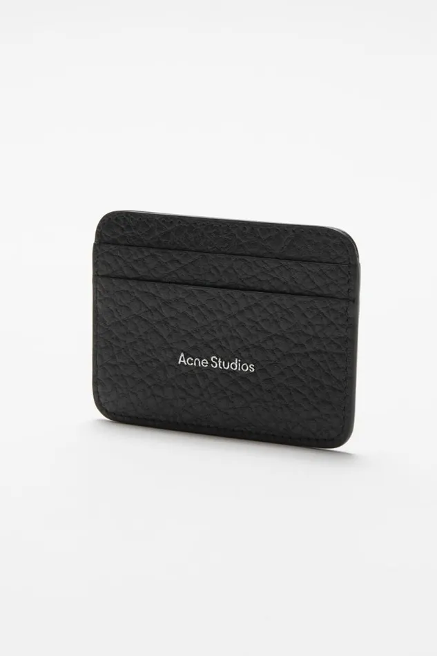 Acne Studios Leather Card Holder Black Men Small Leather Goods Acne Studios Leather Card Holder Black Men Small Leather Goods