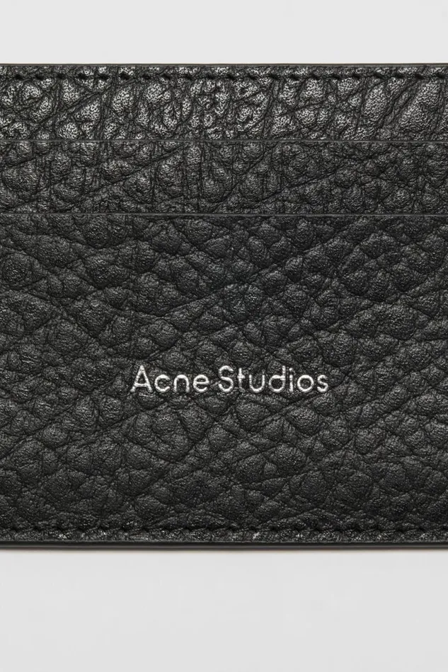 Acne Studios Leather Card Holder Black Men Small Leather Goods Acne Studios Leather Card Holder Black Men Small Leather Goods