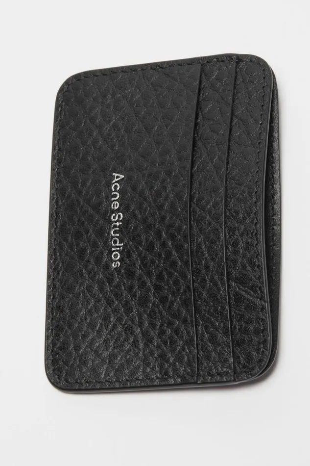 Acne Studios Leather Card Holder Black Men Small Leather Goods Acne Studios Leather Card Holder Black Men Small Leather Goods